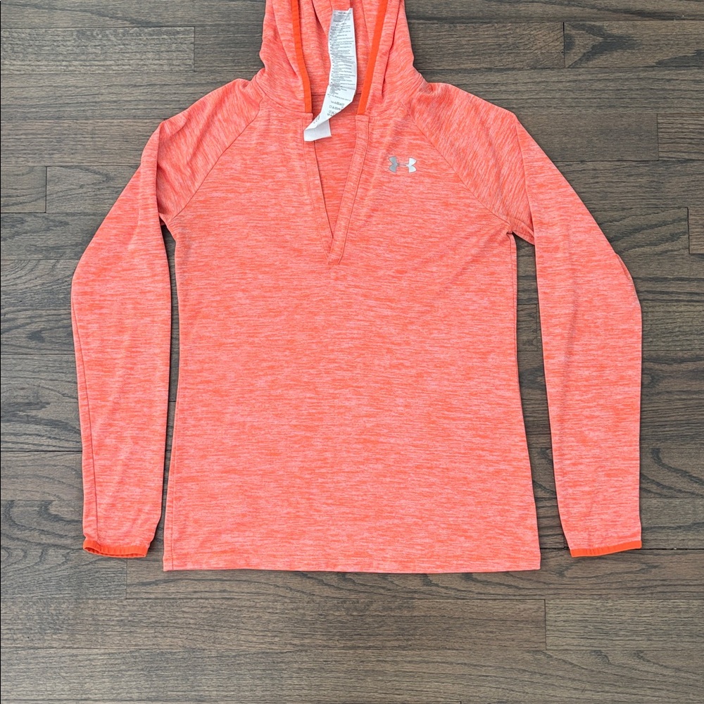 Under Armour Women's Bright Orange Hoodie - Picture 2 of 11